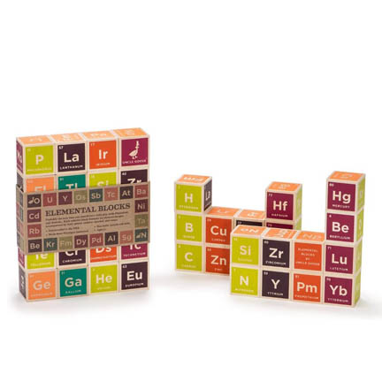 Uncle Goose Periodic Table of Elemetns Wooden Building Block Set for Children