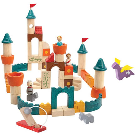 PlanToys Fantasy Wooden Building Blocks