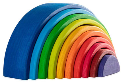 MerryHeart Wooden Rainbow Sunset with Blue Outer