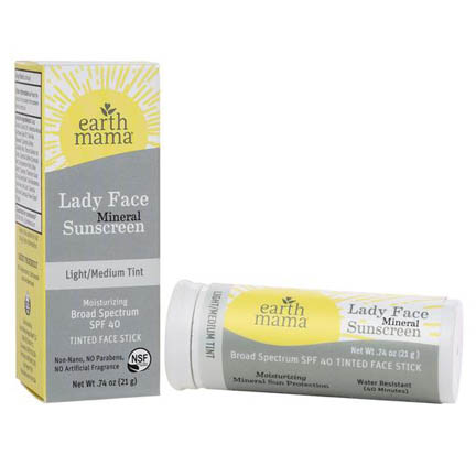 Earth Mama Organics Alcohol-Free Mineral Sunscreen Face Stick