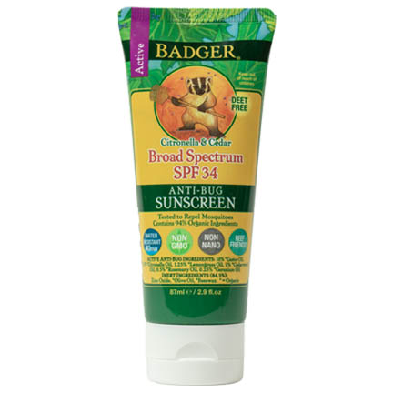 Badger Alcohol-Free Sunscreen with Insect Repellent