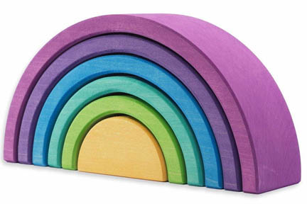 Ocamora Wooden Rainbow Toy with Purple Outer