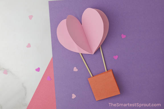 Valentine's Day Hot Air Balloon Card for Kids
