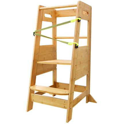 XiaZ Wooden Learning Tower with Safety Belt