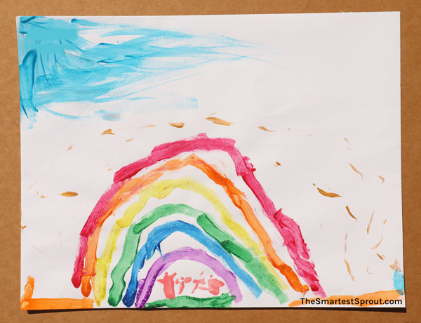 Child's Artwork: Rainbow Painting