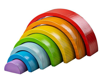 Bigjigs Small Wooden Rainbow Stacker