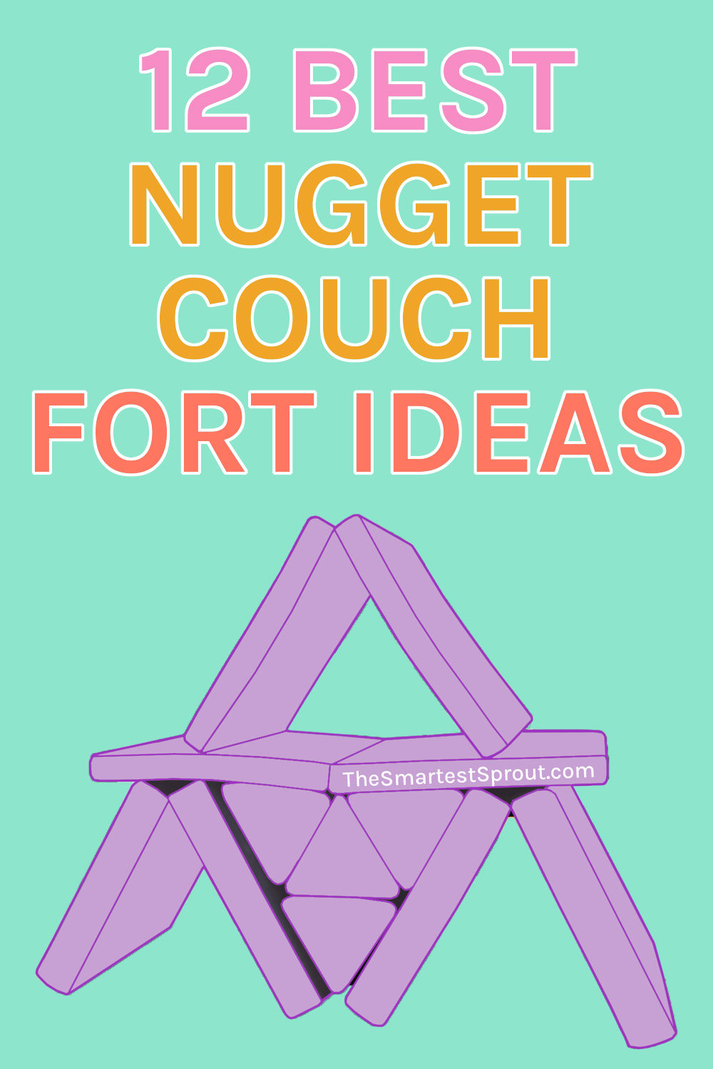 12 best Nugget couch fort ideas illustrated with a simple Nugget play couch fort build for indoor kids play