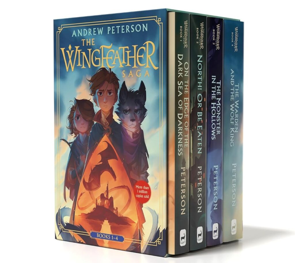 The Wingfeather Saga boxed set by Andrew Peterson, Christian fantasy chapter books for kids ages 8–12