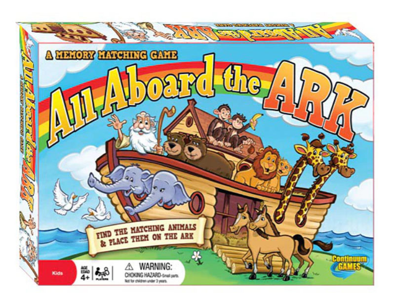 All Aboard the Ark Noah’s Ark memory matching board game for kids ages 4 and up