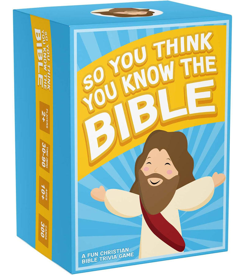 So You Think You Know the Bible trivia game box for Christian family game night